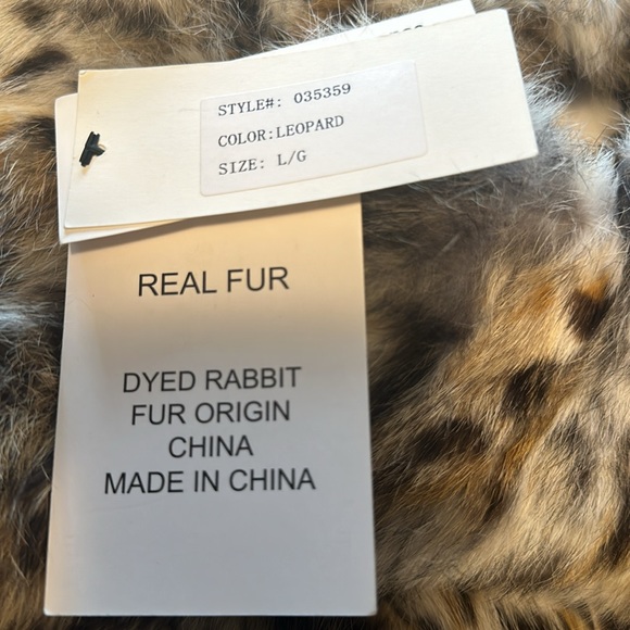 NWT Adrienne Landau Leopard/Cheetah Fur Vest - Picture 4 of 6